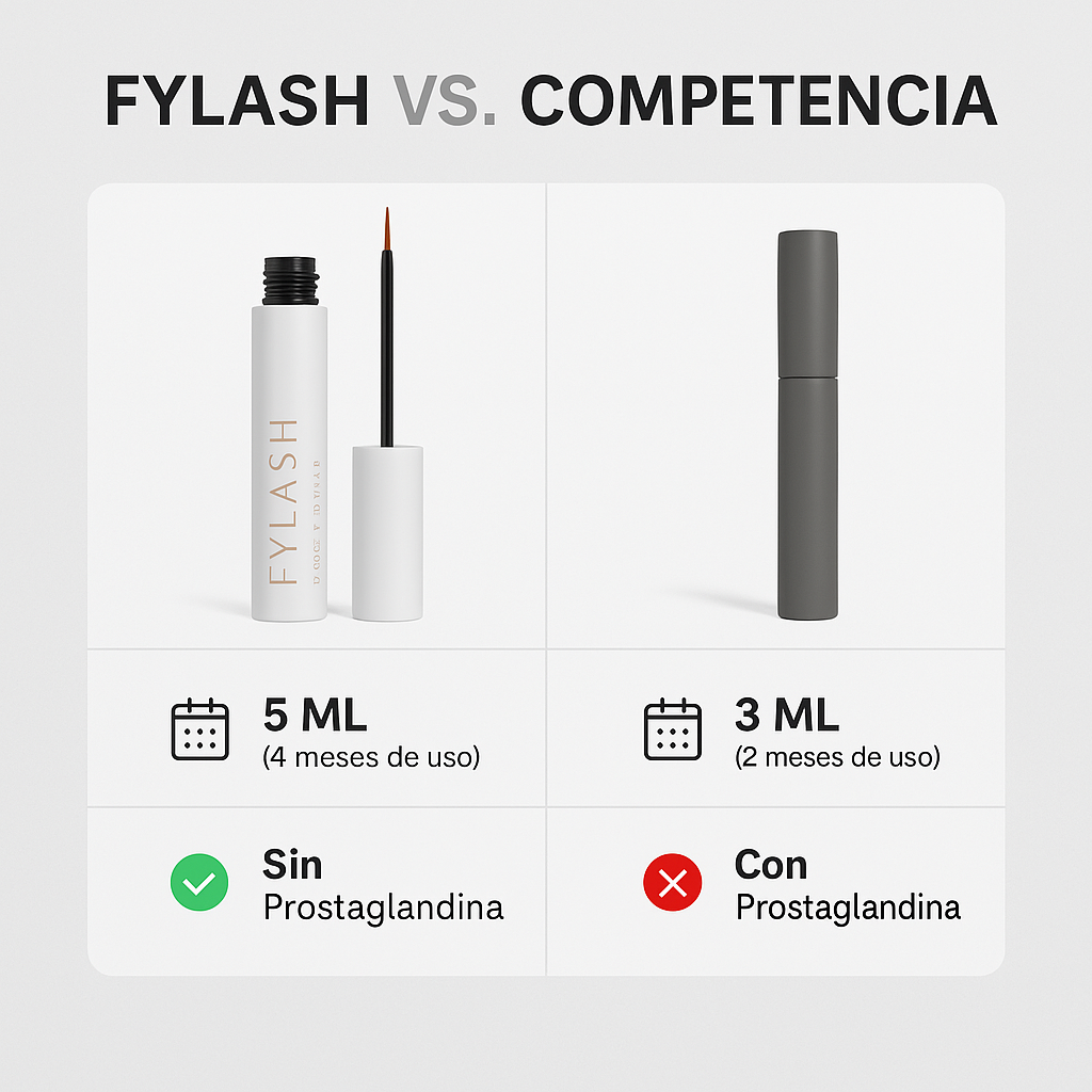 Serum de pestañas premium sin prostangladina y sin parabenos